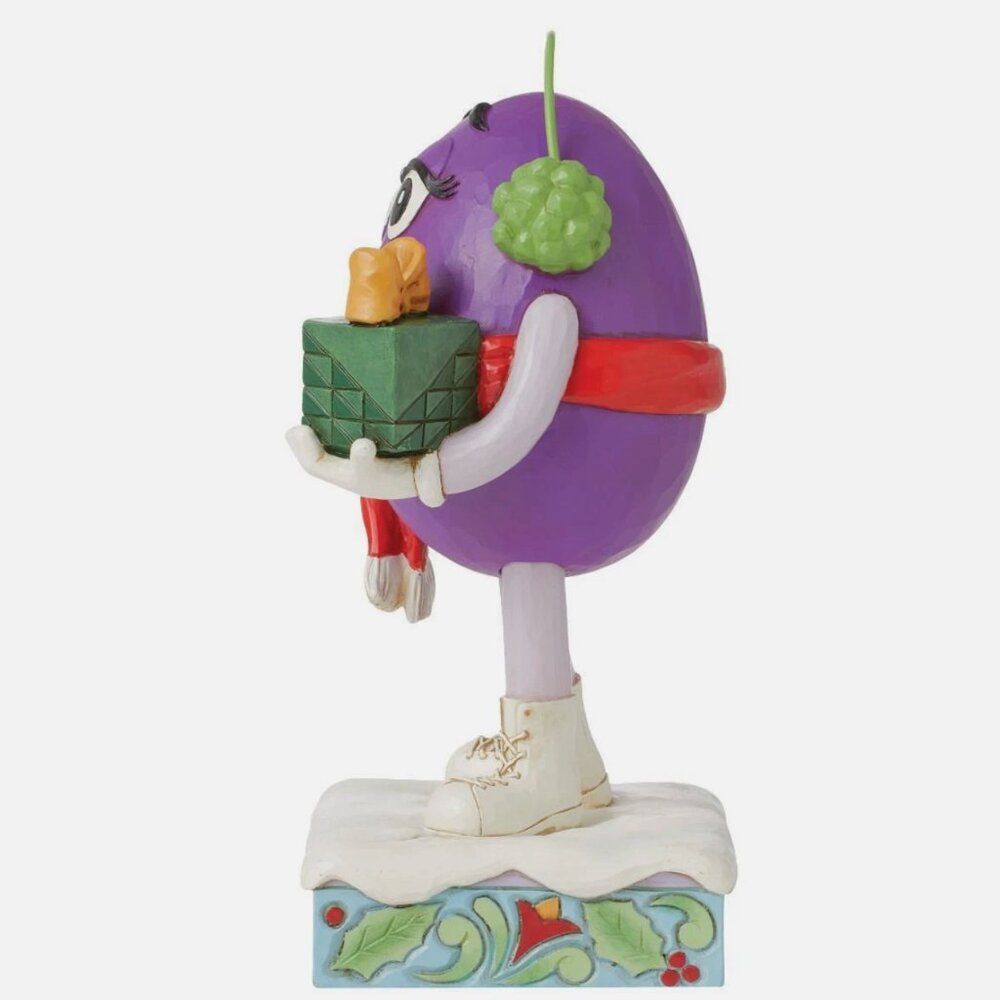 Jim Shore M&M'S Purple M&M With Cozy Earmuffs and Gift Figurine 6015684 - Picture 2 of 5